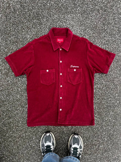 Supreme Terry Shirt Skjorte Burgundy Medium M