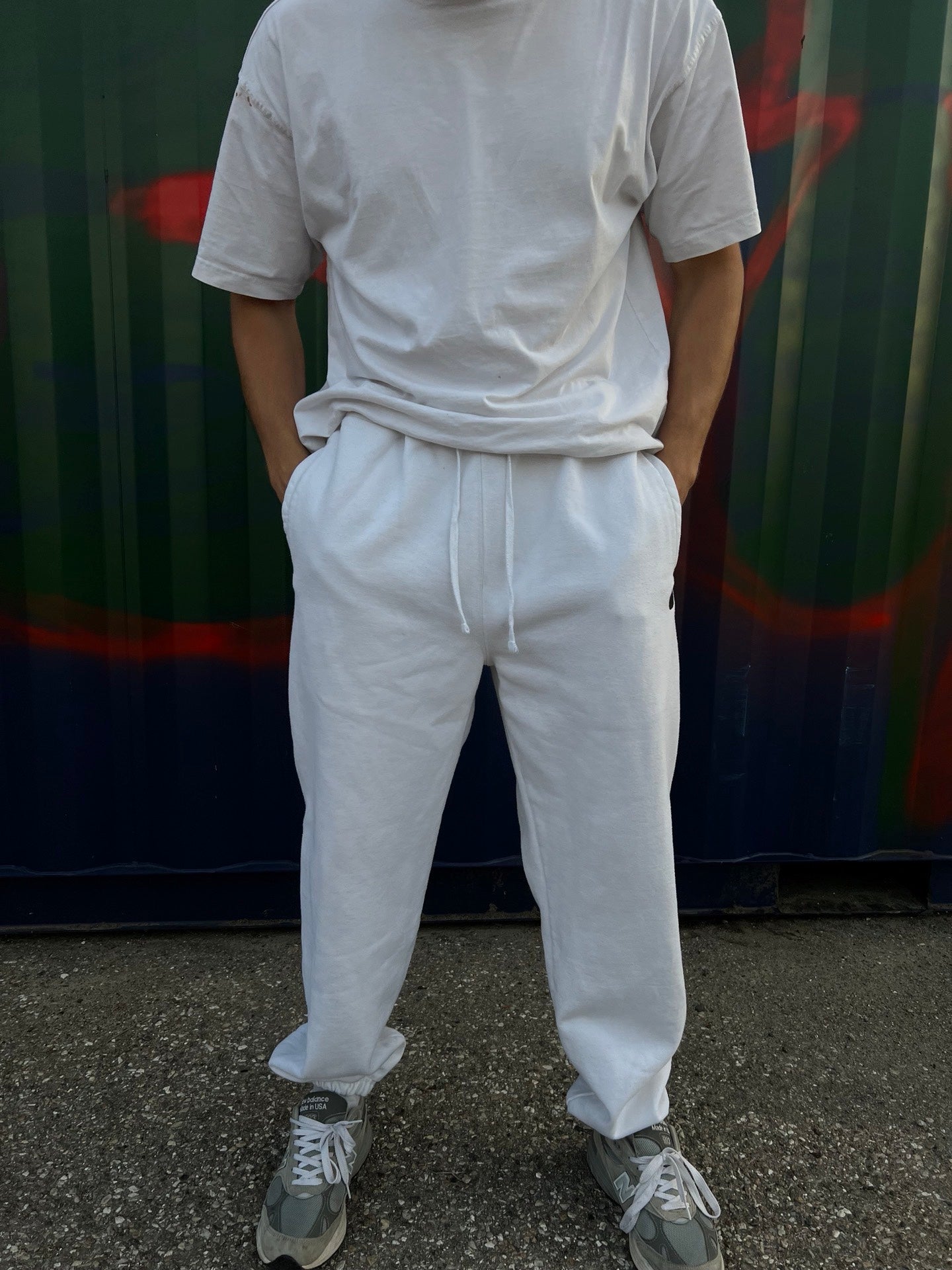 Vintage hvide bukser fra Stussy i størrelse XL