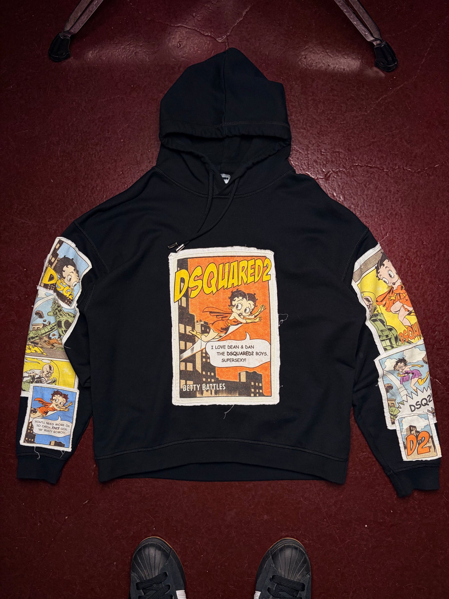 Dsquared2 x Betty Boop Relaxed Fit Hoodie – Black – Size M