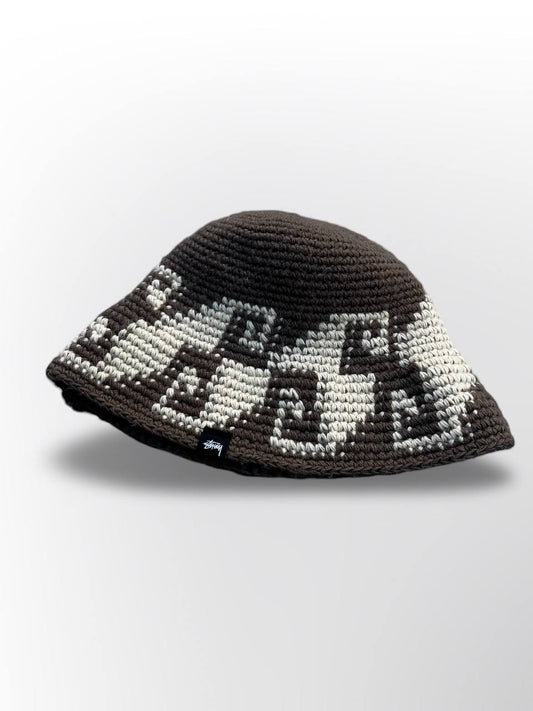 Stussy wave knit bucket hat black Giza