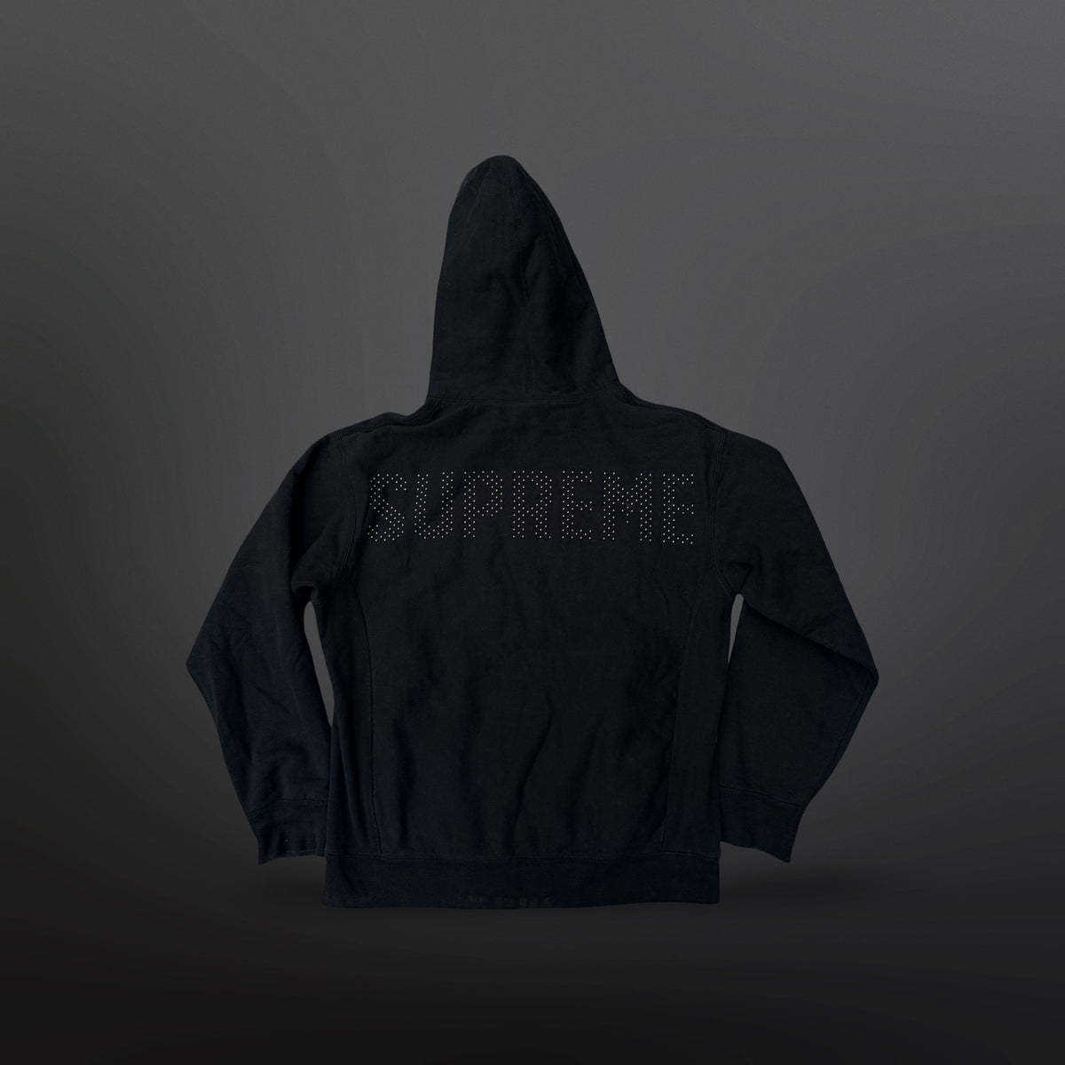 Supreme Studded Logo Hoodie – Black – Medium