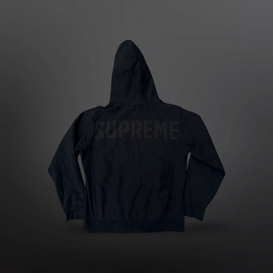 Supreme Studded Logo Hoodie – Black – Medium