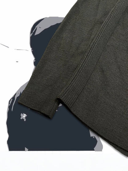 Brugt Used Strik Trøje C.P.Company i uld Sweater grøn militær farve L large herre 54
