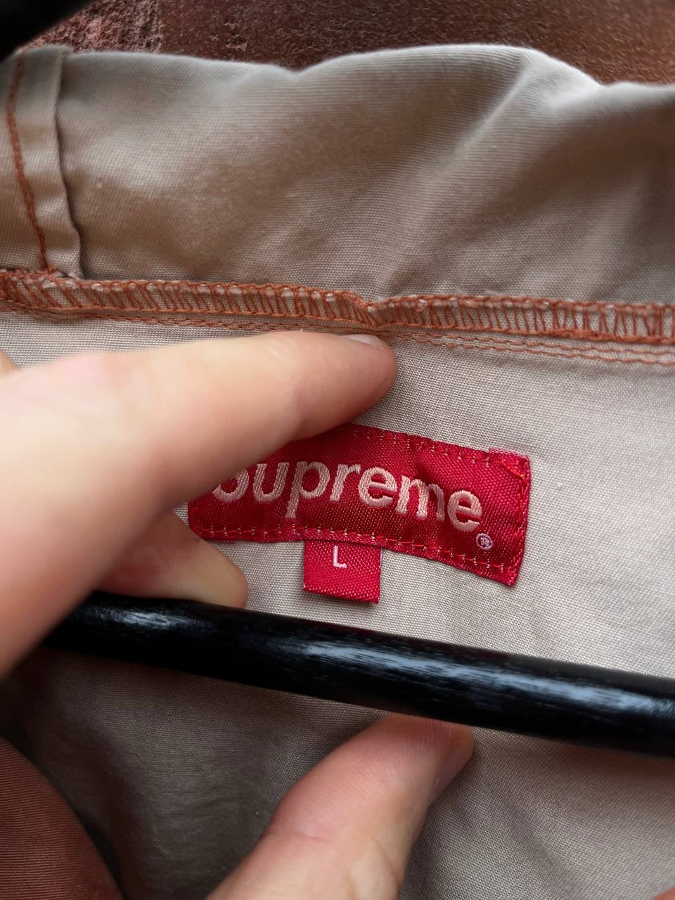 Supreme Big Logo Jakke Large Rose farve Vintage
