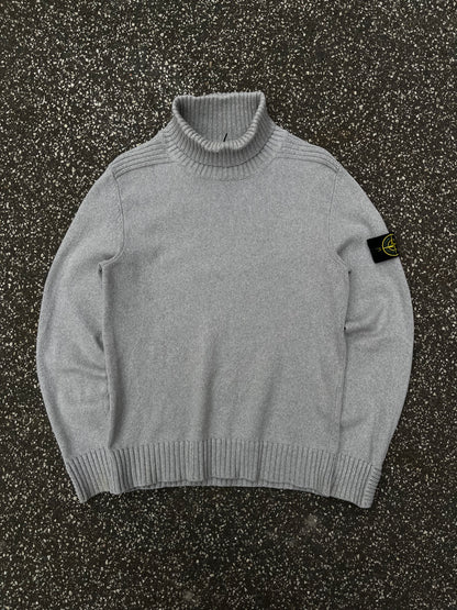 Stone Island Turtleneck Knit – Light Grey Str. L