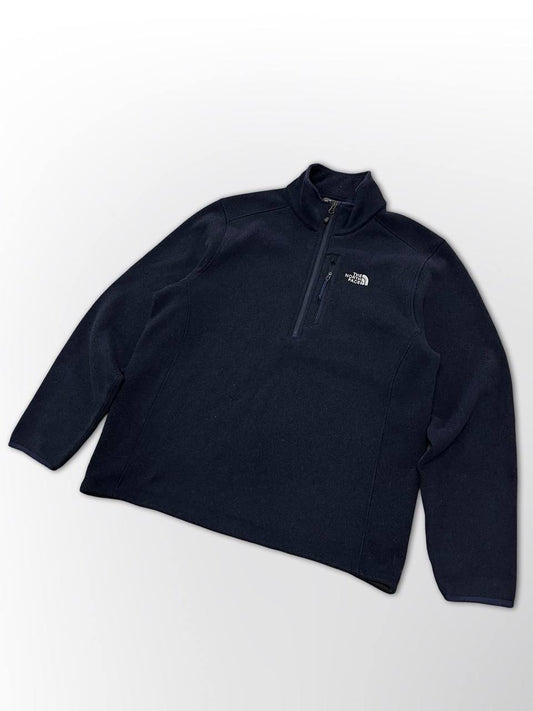 The North Face Fleece Quarter Zip Large Navy Blå Brugt