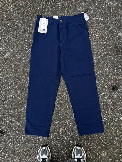 Carhartt WIP Single Knee Pant jeans Bukser i navy W32 L32 nye