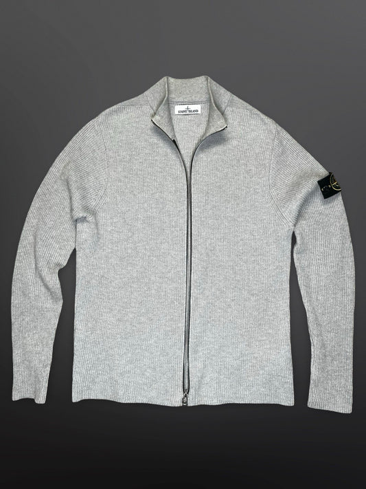 Stone Island Cardigan i Grå Large Brugt Som ny