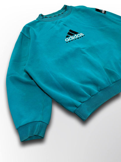 Brugt Used Vintage Adidas Equipment Sweatshirt i L large grøn green