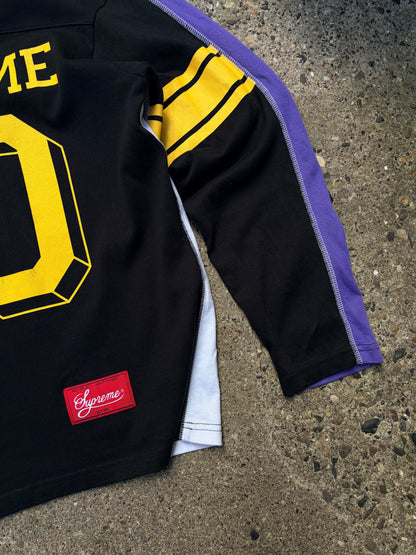 Supreme Hockey Jersey / Long Sleeve – Black / Purple – Size Small