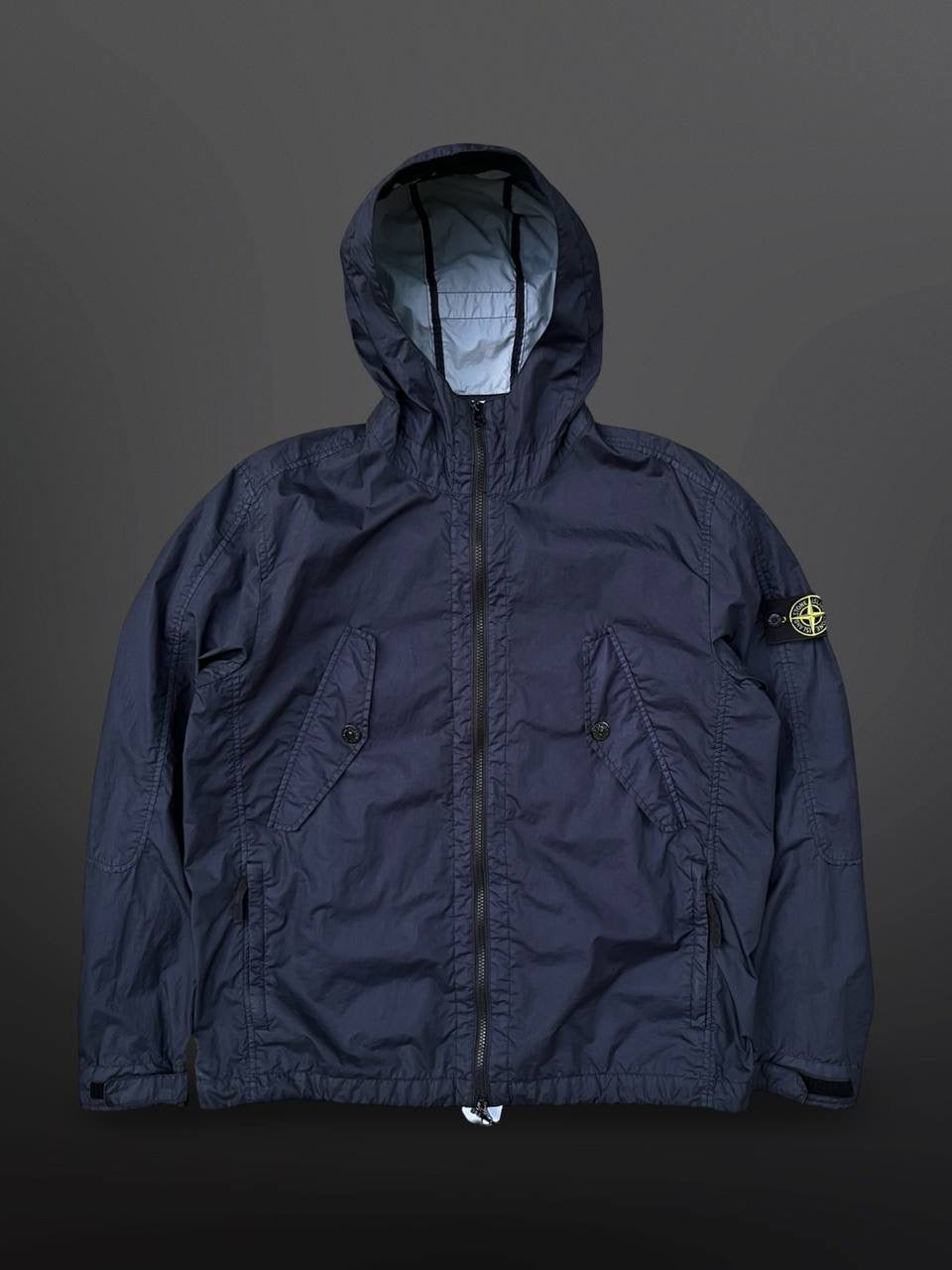 Stone Island Jakke Regnjakke Membrana 3L TC Navy Marineblå XL Brugt Used
