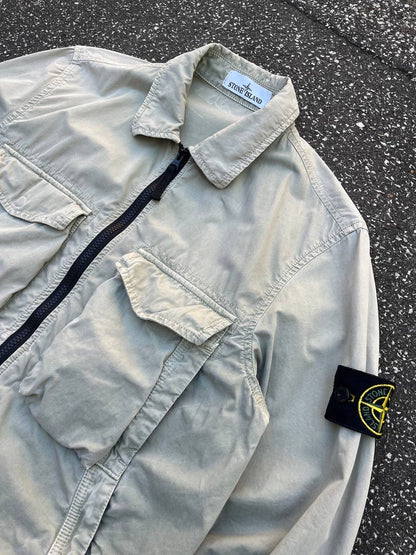 Stone Island Overshirt Sommerjakke Skjorte S Small Beige Brugt Used