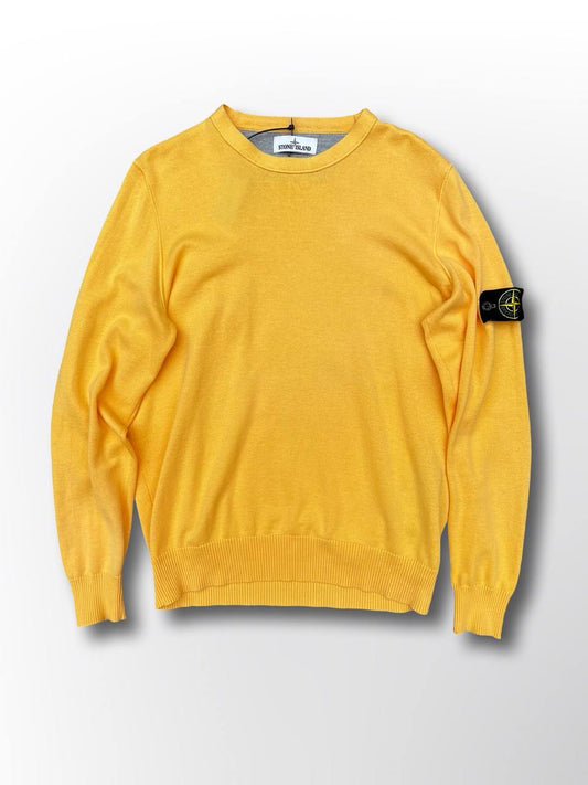 “Brugt uld Sweater fra Stone Island i gul farve XL Herre Mænd”