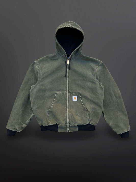 Carhartt Active Jacket Grøn Khaki Small herre Vintage