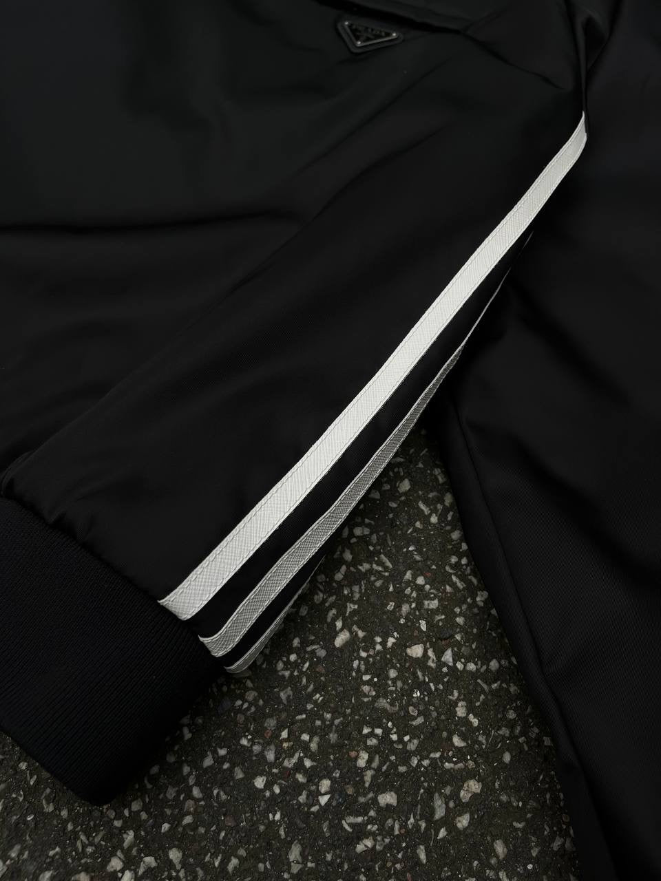 Prada X Adidas V-Neck Jacket Sort Black S Small Nylon