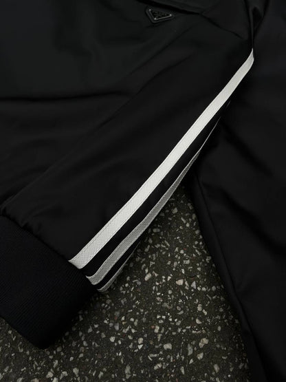 Prada X Adidas V-Neck Jacket Sort Black S Small Nylon