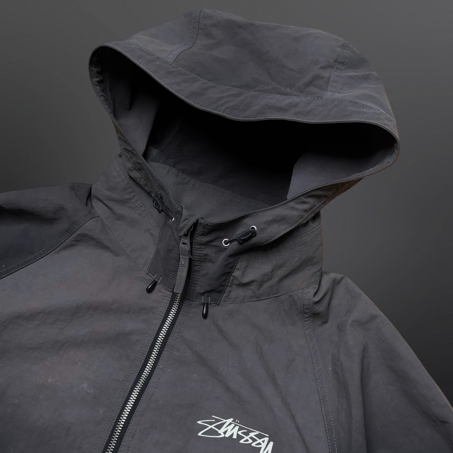 Stüssy Beach Shell Wave Dye Jacket – Sort (XL)