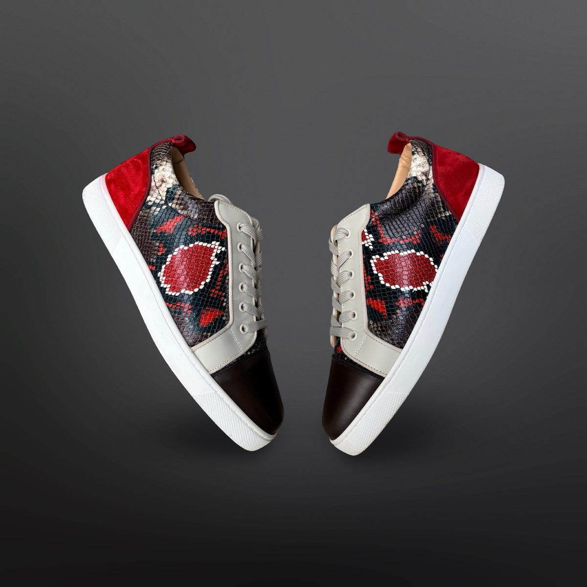 Christian Louboutin Low-Top Sneakers – Python / Multicolor – Str. 43