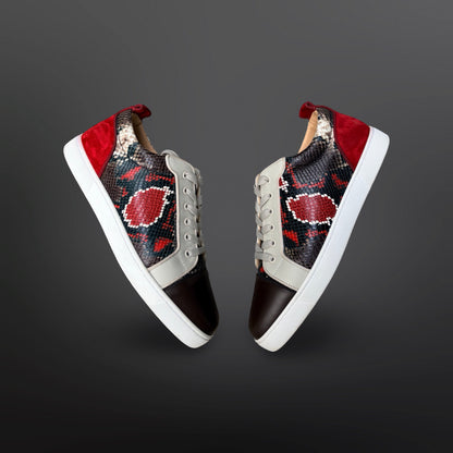 Christian Louboutin Low-Top Sneakers – Python / Multicolor – Str. 43