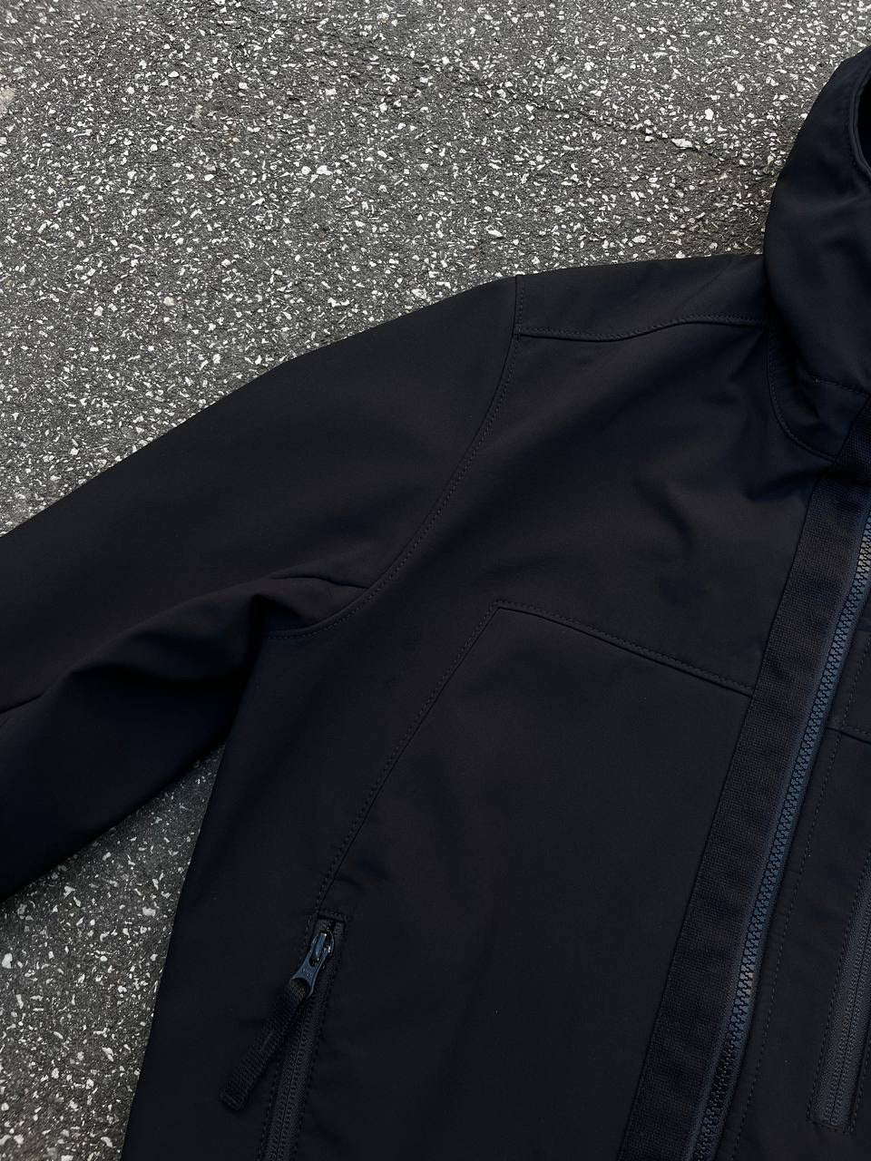 Stone Island Soft Shell R Sort med Fleece insulation Medium Brugt