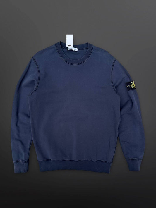 Stone Island Sweatshirt Crew Neck i Navy XL Brugt Used
