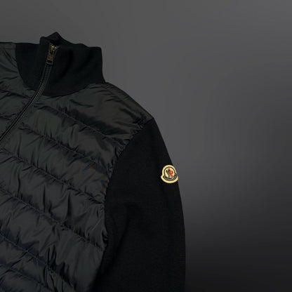 Moncler Maglia Tricot Down Cardigan – Black – Small