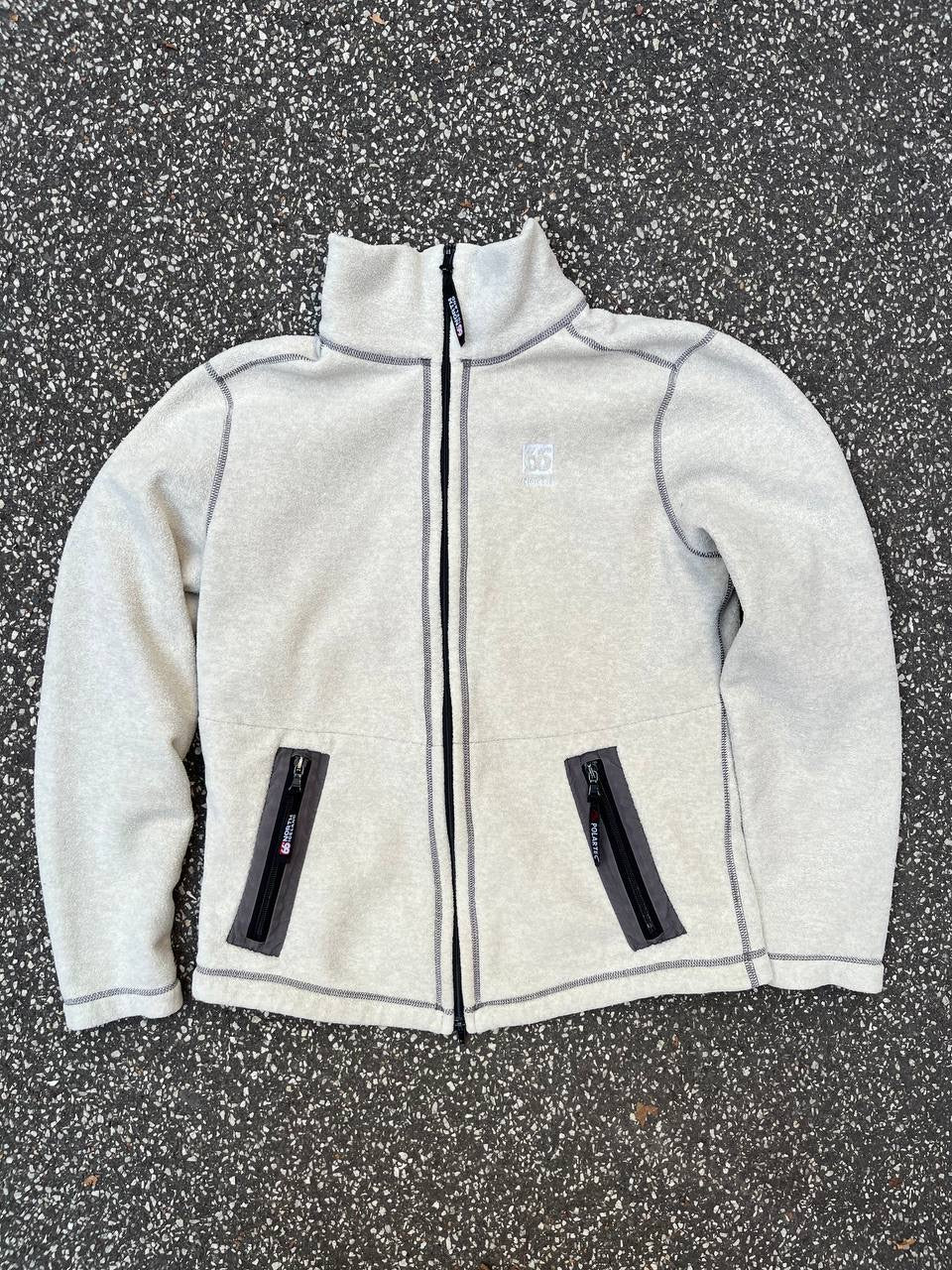 66 North Fleece Jakke L Large Dame Beige Creme