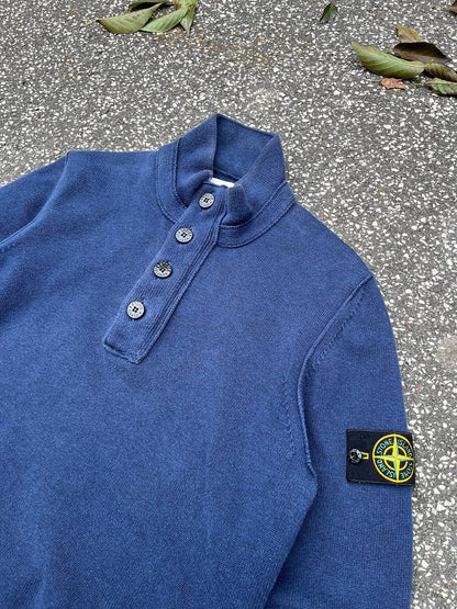 “Brugt Strik fra Stone Island trøje sweater sweatshirt i Marina blå farve i M medium 621554185”