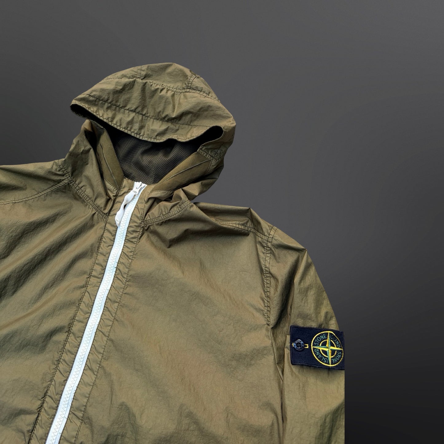 Stone Island Membrana 3L TC Hooded Jacket – Olive