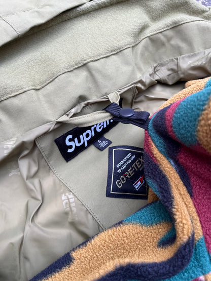Supreme GORE-TEX Mountain Parka Olive / Camo Fleece S Small