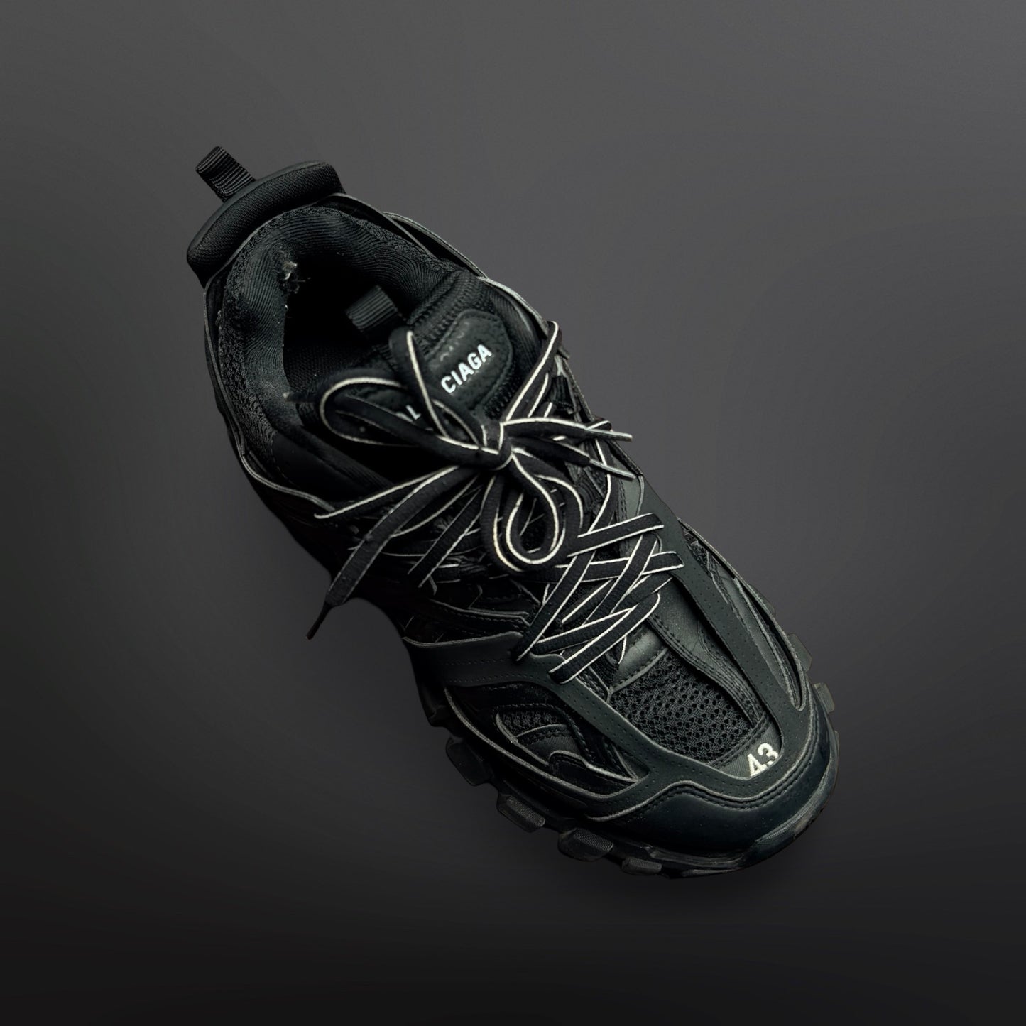 Balenciaga Track Sneaker – Triple Black – Size 43