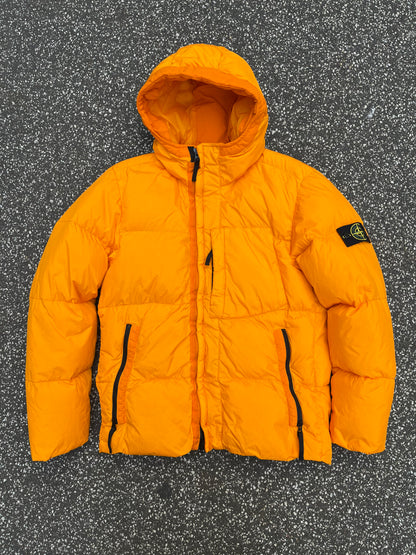 Stone Island Crinkle Down Jacket Orange, L Large