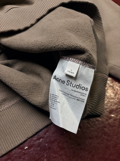 Acne Studios Logo Crewneck Sweatshirt – Taupe / Dusty Brown Large