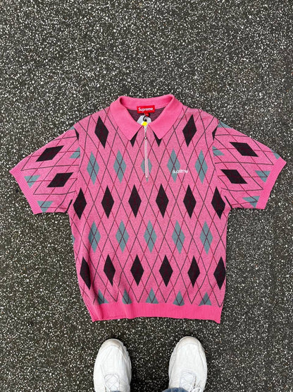 Supreme Polo 2 Tone Sweater S Small Brugt Used