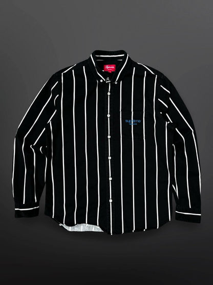 Supreme Skjorte Stribende M Medium Sort