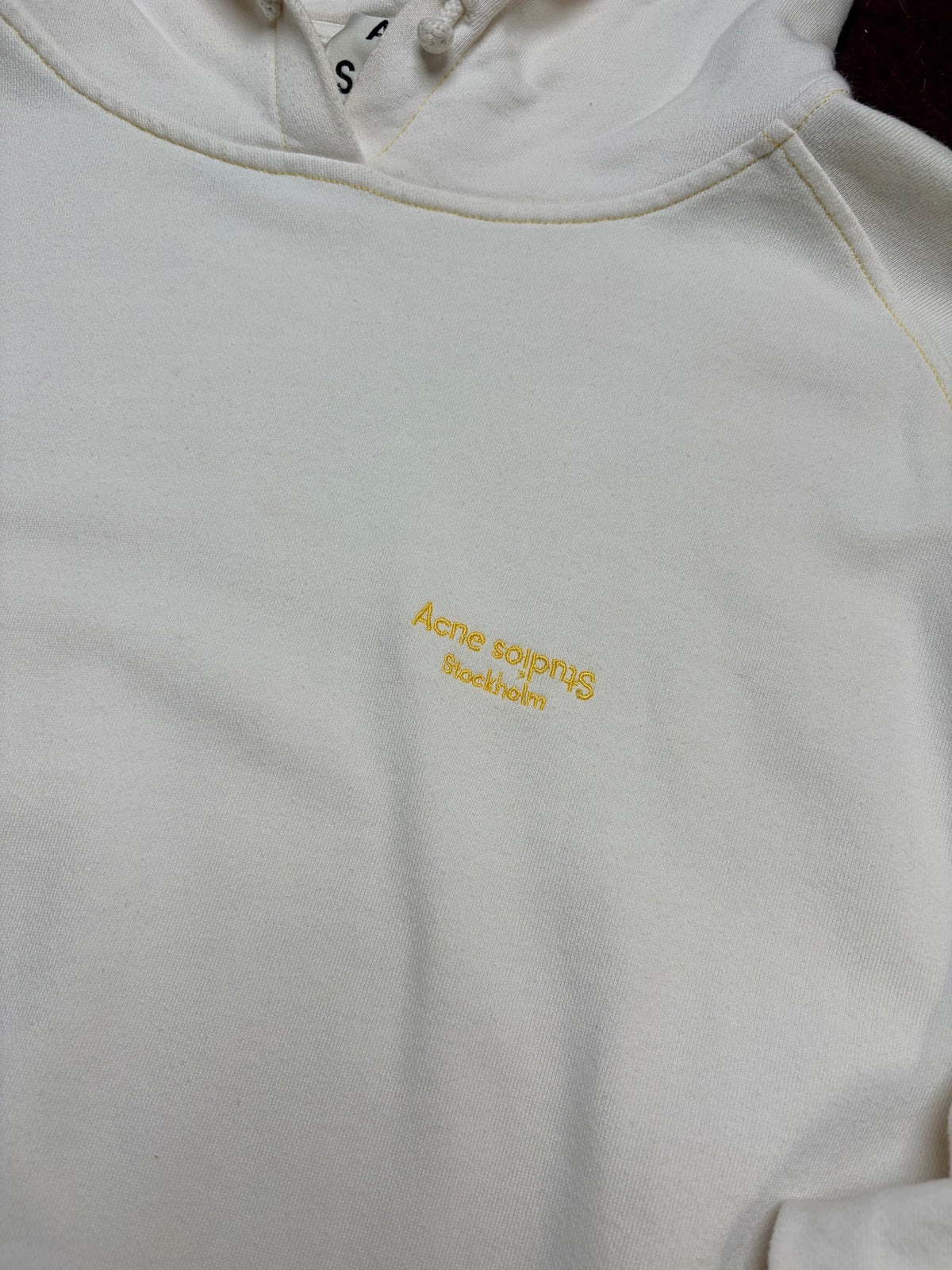 Acne Studios Logo Hoodie – Off White – L fit