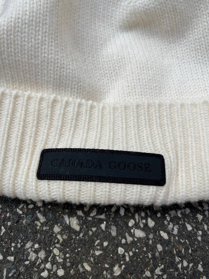 Canada Goose Beanie Hue 100% Wool Uld Hvid