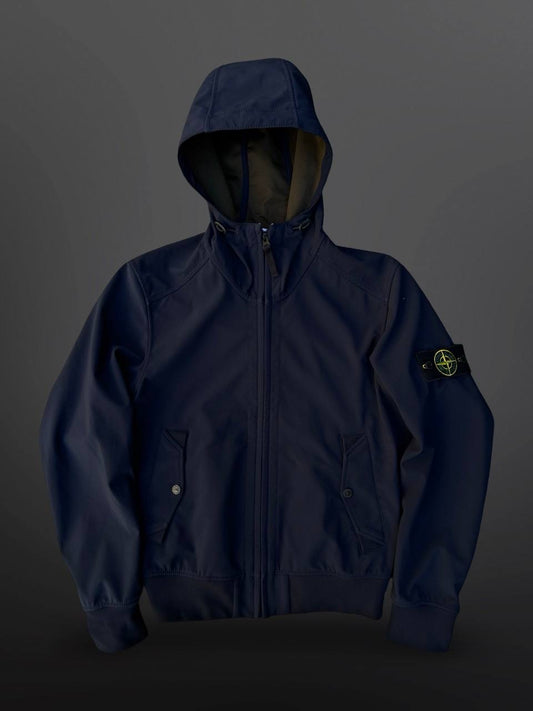 Stone Island Softshell R Jakke Navy Blå S Small Brugt Used