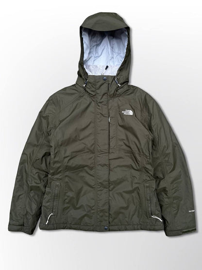 Skijakke The North Face Brugt Used Large i mørkegrøn militær farve Kvinde