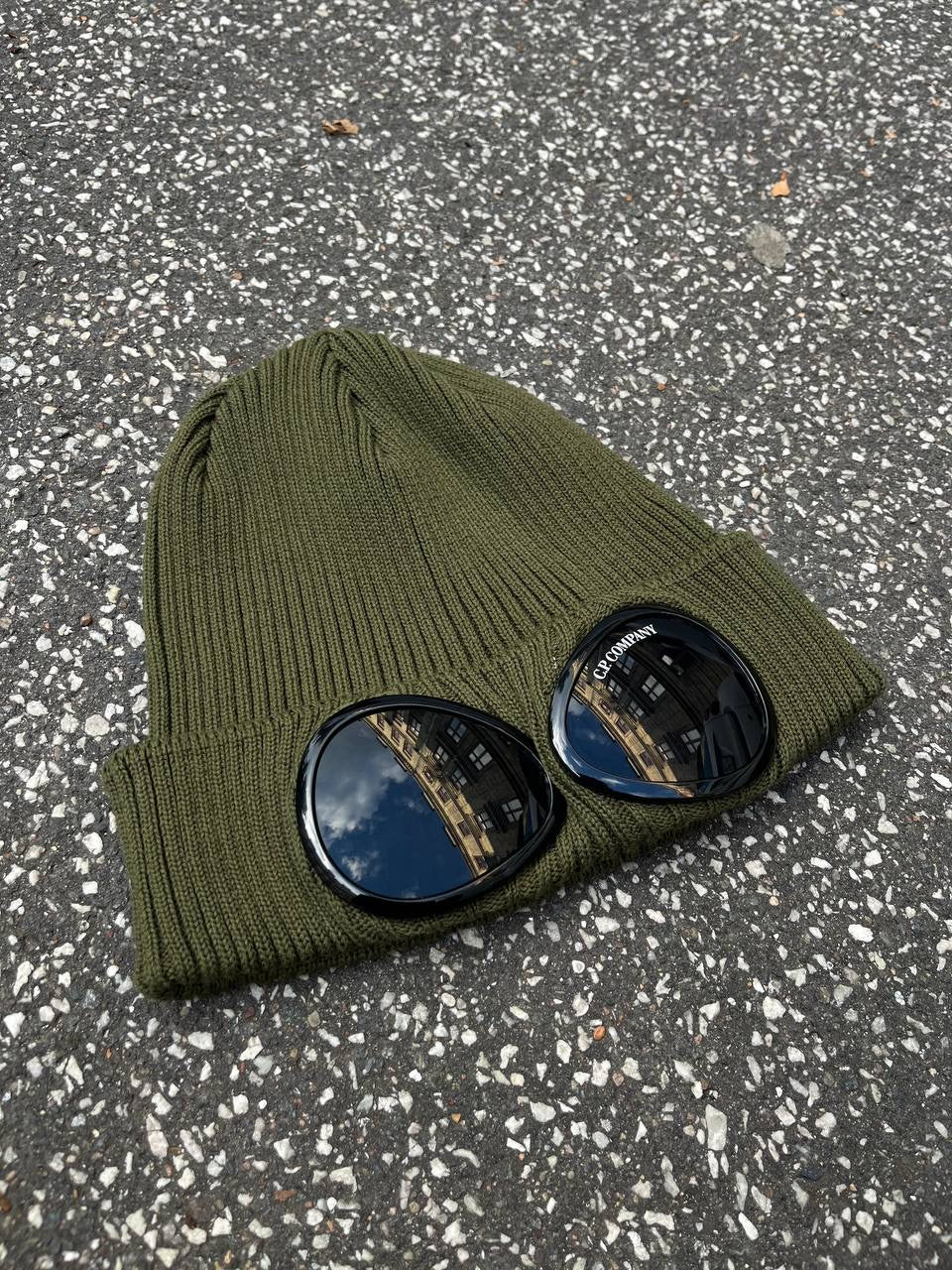 C.P. Company Beanie Hue Med Googles Grøn Khaki