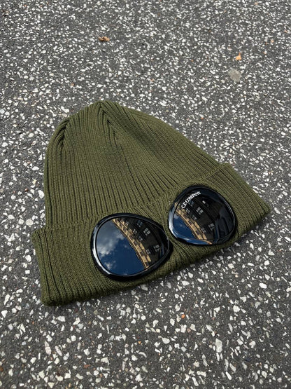 C.P. Company Beanie Hue Med Googles Grøn Khaki