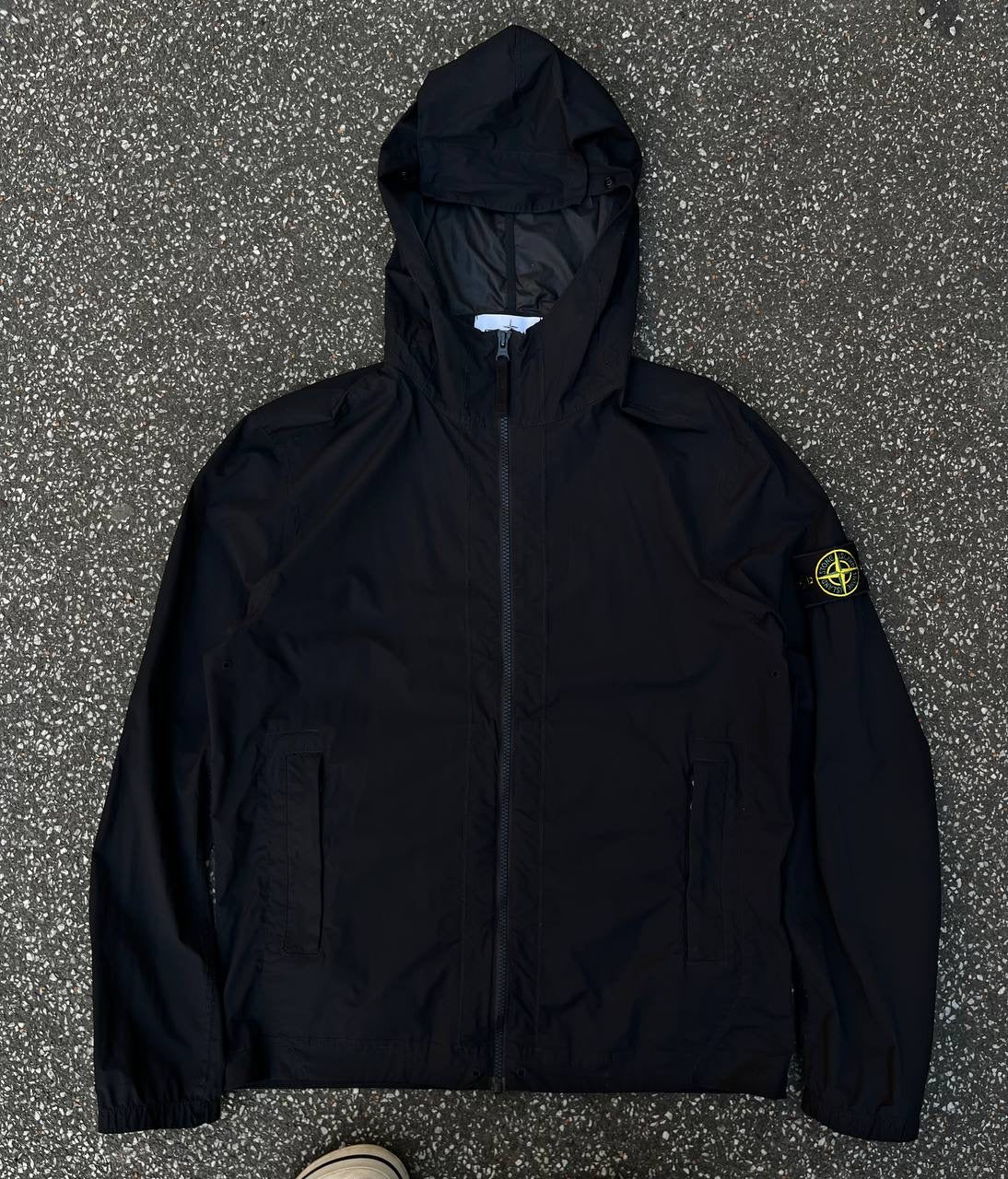 Stone Island Regnjakke Skin Touch Nylon TC Sort S Small