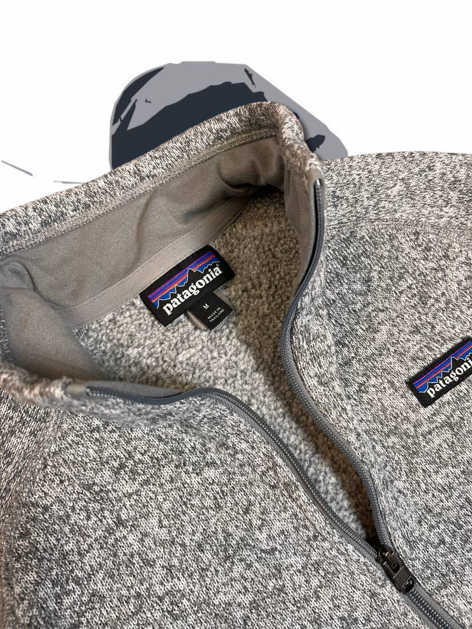 Brugt Used Patagonia Fleece pullover 1/3 Zip i Grå M medium Dame som ny i god stand