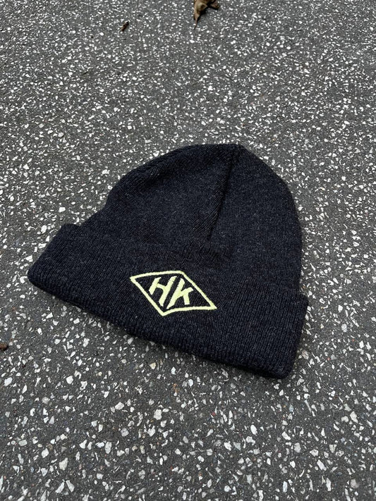 Brugt Used Uld Wool Hue beanie hat fra Han Kjøbenhavn i grå farve One size M medium