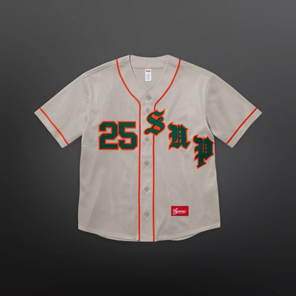 Supreme Old English Baseball Jersey “Grey” SS25 S Small Brand New