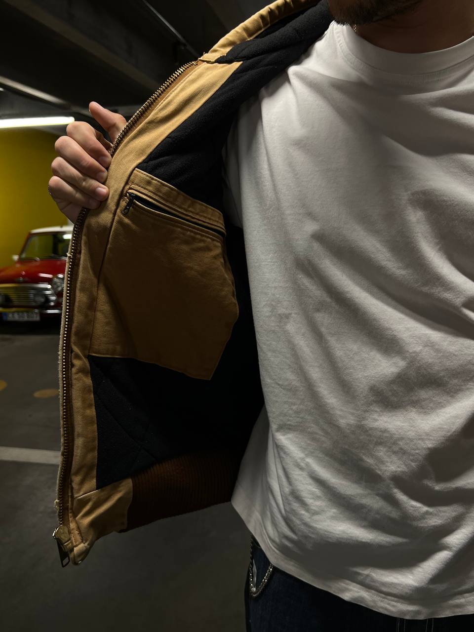 Vintage Carhartt Active jacket/ work jakke Carhartt i beige L large