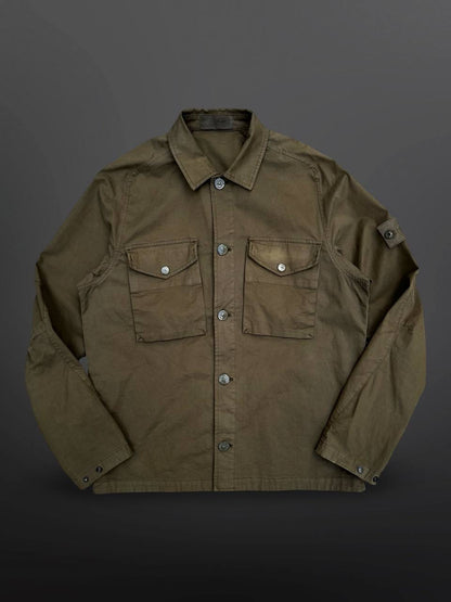 Stone Island Overshirt Ghost Military Khaki Grøn M Medium Brugt Used