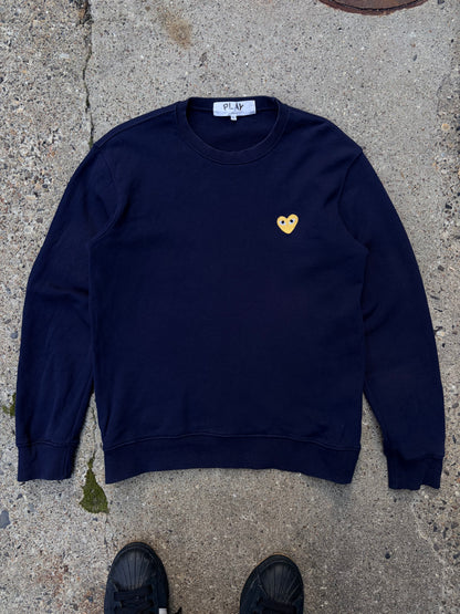 Comme des Garçons PLAY Sweatshirt Navy – XL / passer Large