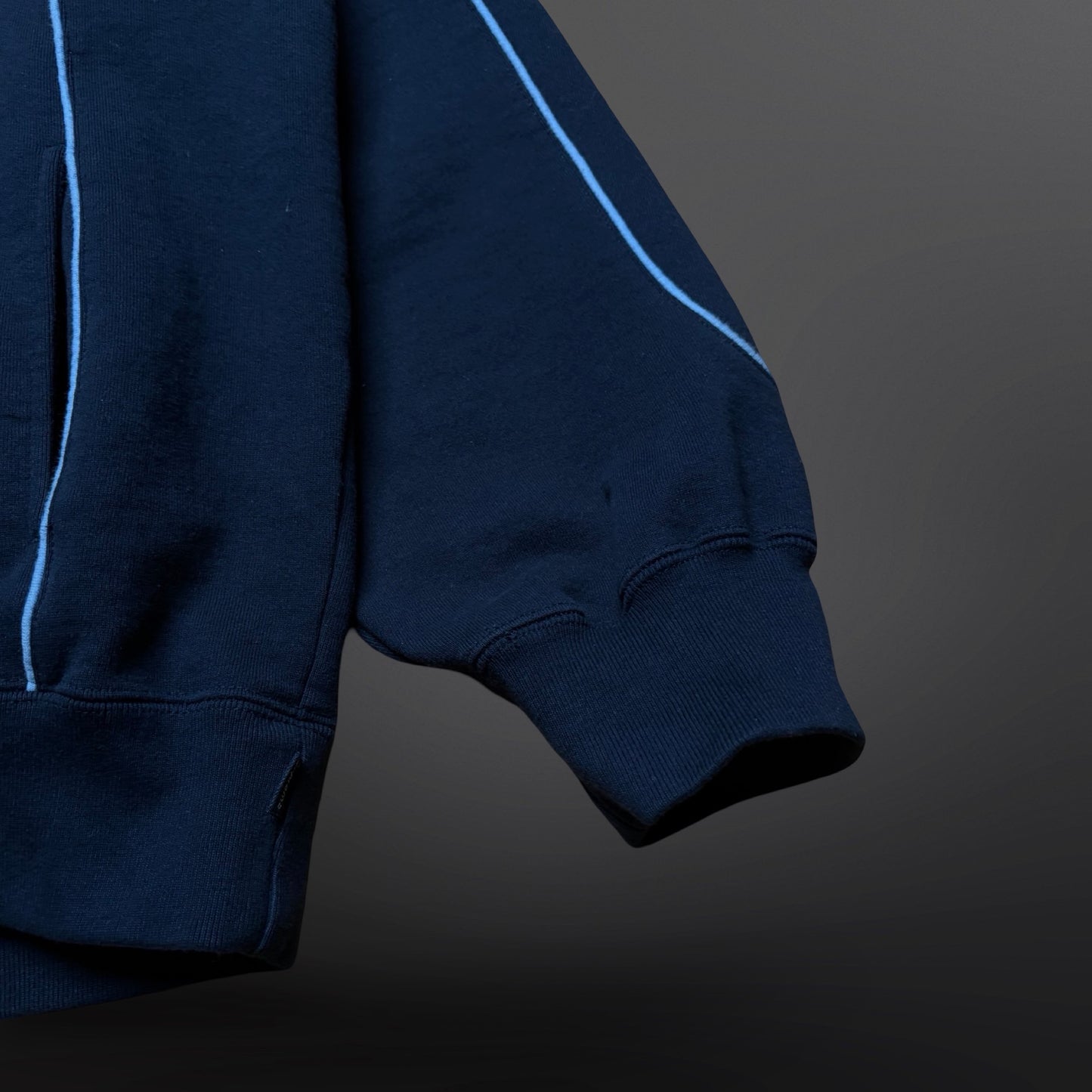 Supreme Piping Hooded Sweatshirt Hoodie – Navy Large