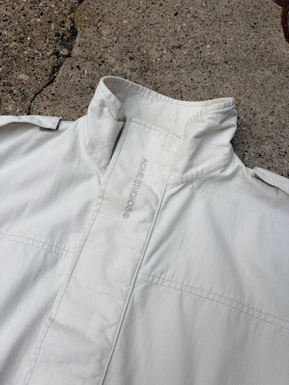 Acne Studios Funnel Neck Ripstop Jacket – Fog Grey – Size 46 (Large)